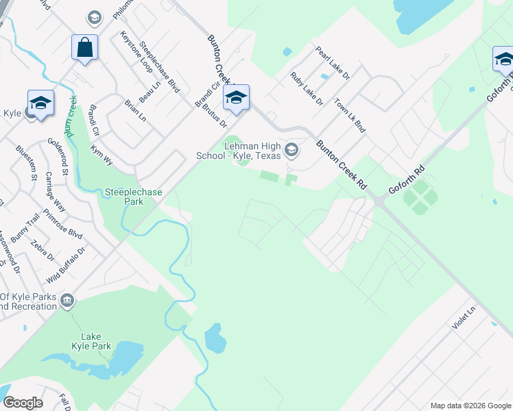 map of restaurants, bars, coffee shops, grocery stores, and more near 1700 Lehman Road in Kyle