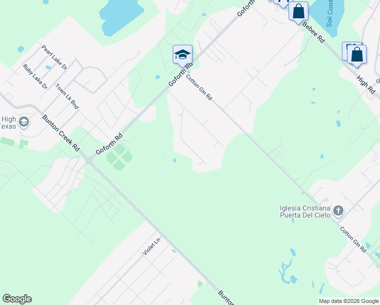 map of restaurants, bars, coffee shops, grocery stores, and more near 300 Joe Robinson Drive in Kyle