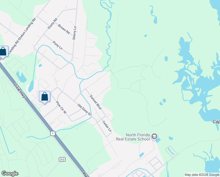 map of restaurants, bars, coffee shops, grocery stores, and more near 443 Crescent Boulevard in St. Augustine