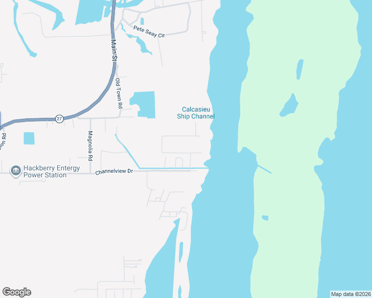 map of restaurants, bars, coffee shops, grocery stores, and more near 122 Riverside Drive in Hackberry