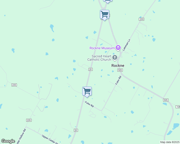 map of restaurants, bars, coffee shops, grocery stores, and more near 1884 Farm to Market 20 in Red Rock