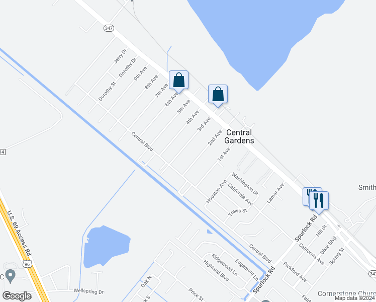 map of restaurants, bars, coffee shops, grocery stores, and more near 121 3rd Avenue in Nederland