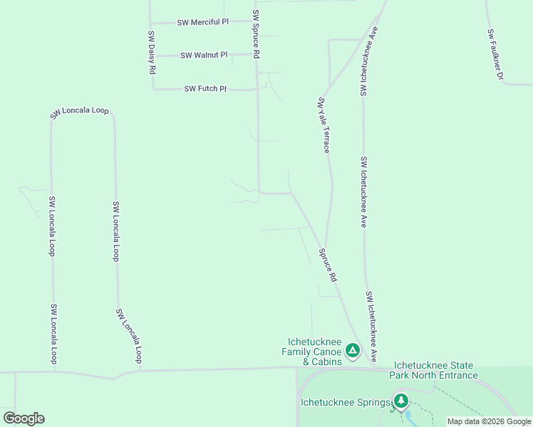 map of restaurants, bars, coffee shops, grocery stores, and more near 849 Spruce Road in Fort White
