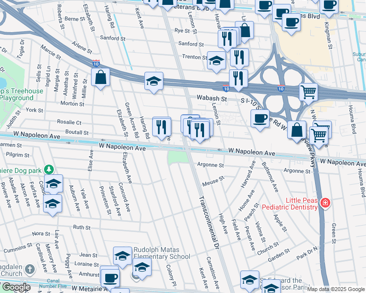 West Napoleon Avenue, Metairie LA Walk Score