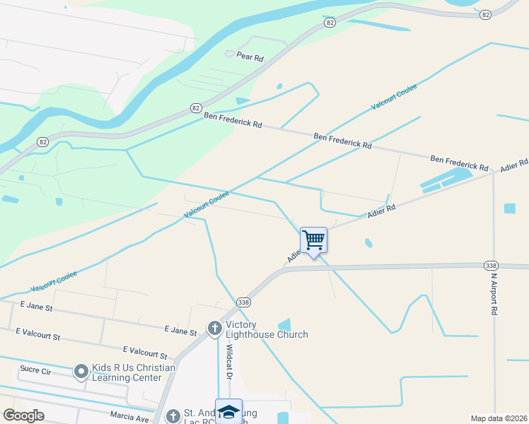 map of restaurants, bars, coffee shops, grocery stores, and more near 7818-8098 Loignon Road in Abbeville