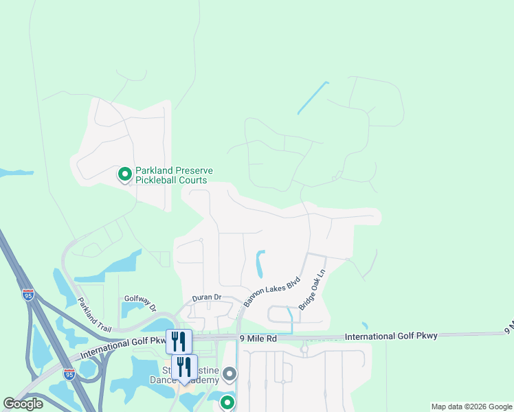 map of restaurants, bars, coffee shops, grocery stores, and more near 210 Ash Breeze Cove in St. Augustine