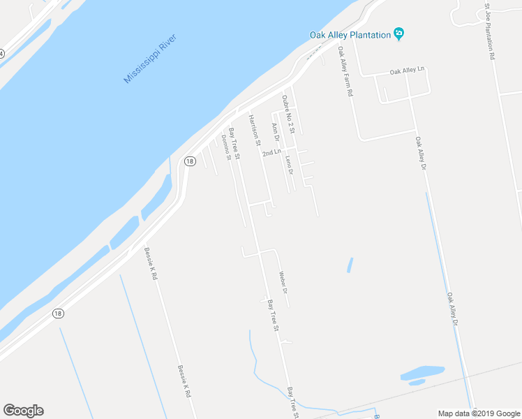 map of restaurants, bars, coffee shops, grocery stores, and more near 3955 Harrison Street in Vacherie