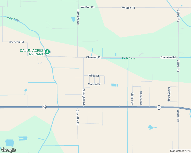 map of restaurants, bars, coffee shops, grocery stores, and more near 10703 Sandra Drive in Kaplan
