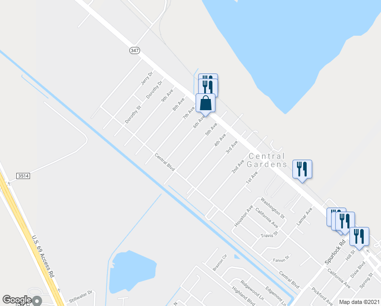 map of restaurants, bars, coffee shops, grocery stores, and more near 119 5th Avenue in Nederland