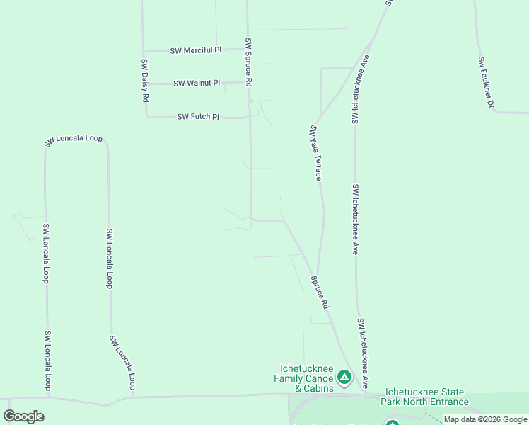 map of restaurants, bars, coffee shops, grocery stores, and more near 849 Spruce Road in Fort White