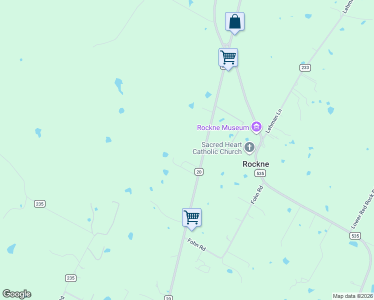 map of restaurants, bars, coffee shops, grocery stores, and more near 1880 Farm to Market 20 in Red Rock