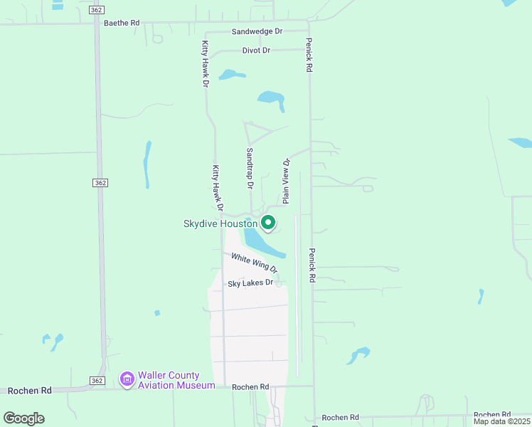 map of restaurants, bars, coffee shops, grocery stores, and more near 1550 Plain View Drive in Waller