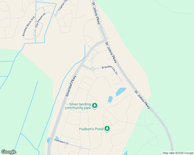 map of restaurants, bars, coffee shops, grocery stores, and more near Silverleaf Parkway in St. Augustine