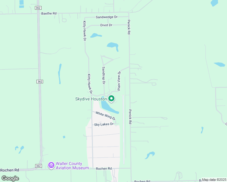 map of restaurants, bars, coffee shops, grocery stores, and more near 1550 Plain View Drive in Waller