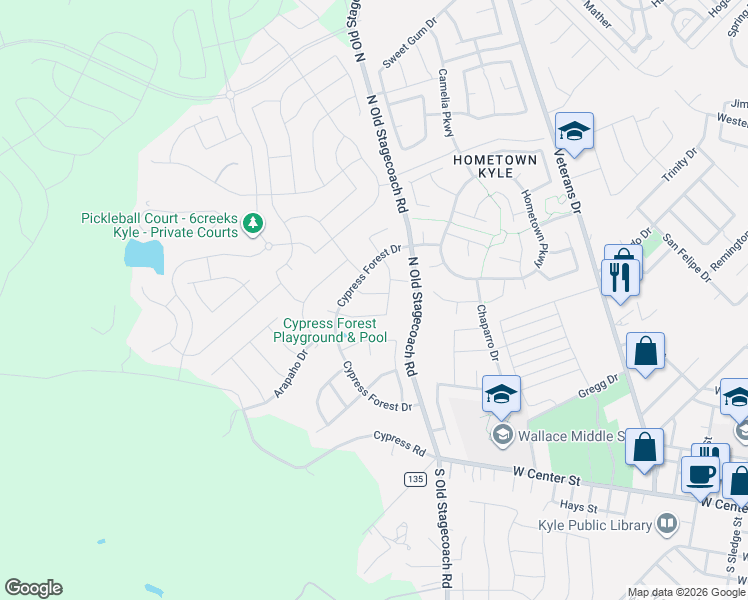 map of restaurants, bars, coffee shops, grocery stores, and more near 154 Sequoia Drive in Niederwald