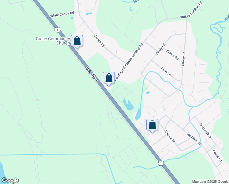 map of restaurants, bars, coffee shops, grocery stores, and more near 125 Stokes Landing Road in St. Augustine