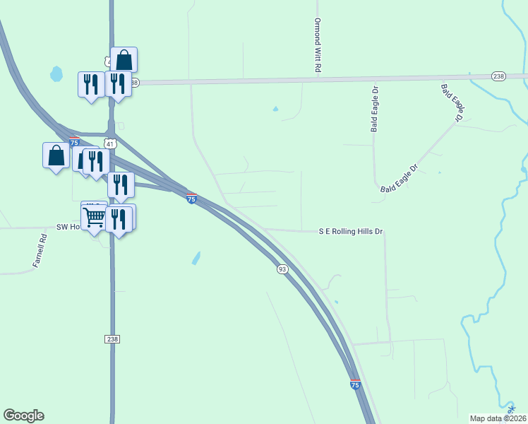 map of restaurants, bars, coffee shops, grocery stores, and more near Lawson Way in Lake City