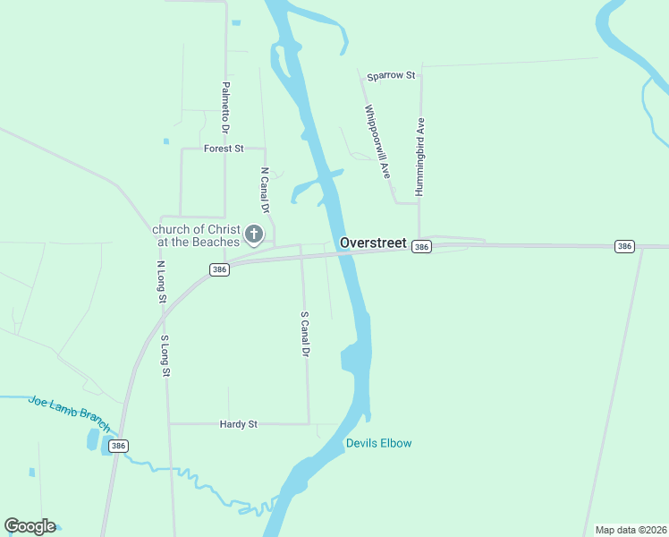 map of restaurants, bars, coffee shops, grocery stores, and more near 130 Post Office Lane in Port Saint Joe