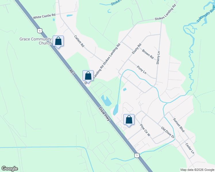 map of restaurants, bars, coffee shops, grocery stores, and more near 6600 U.S. 1 in St Augustine
