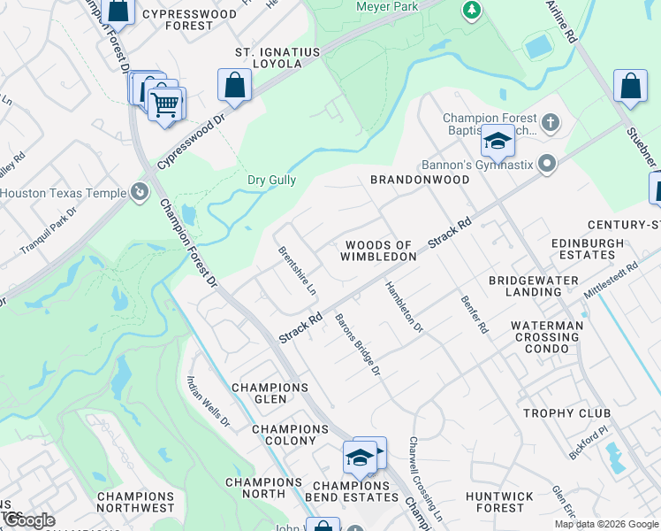 map of restaurants, bars, coffee shops, grocery stores, and more near 14243 Mindy Park Lane in Houston