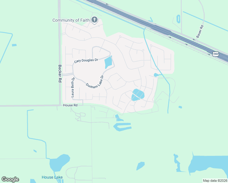 map of restaurants, bars, coffee shops, grocery stores, and more near 16043 Bryce Pecan Way in Hockley