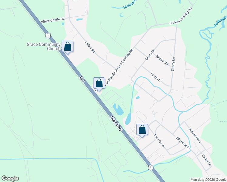 map of restaurants, bars, coffee shops, grocery stores, and more near 6600 U.S. 1 in St Augustine