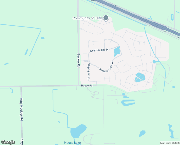 map of restaurants, bars, coffee shops, grocery stores, and more near 16019 Laura Beth Drive in Hockley