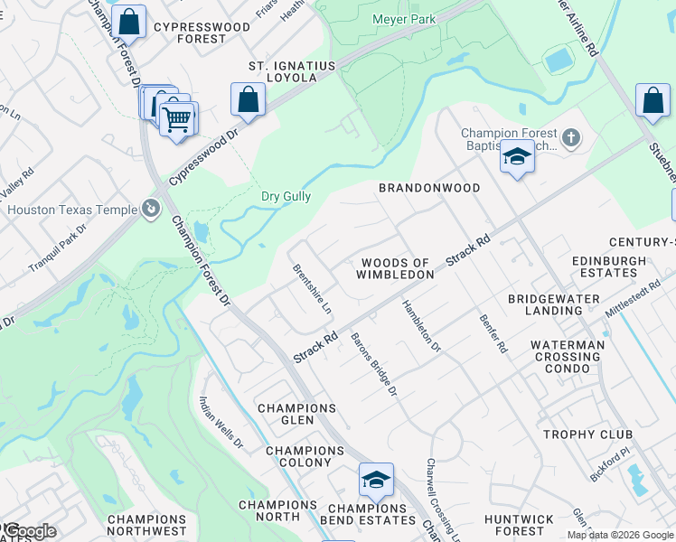 map of restaurants, bars, coffee shops, grocery stores, and more near 5315 Mindy Park Court in Houston