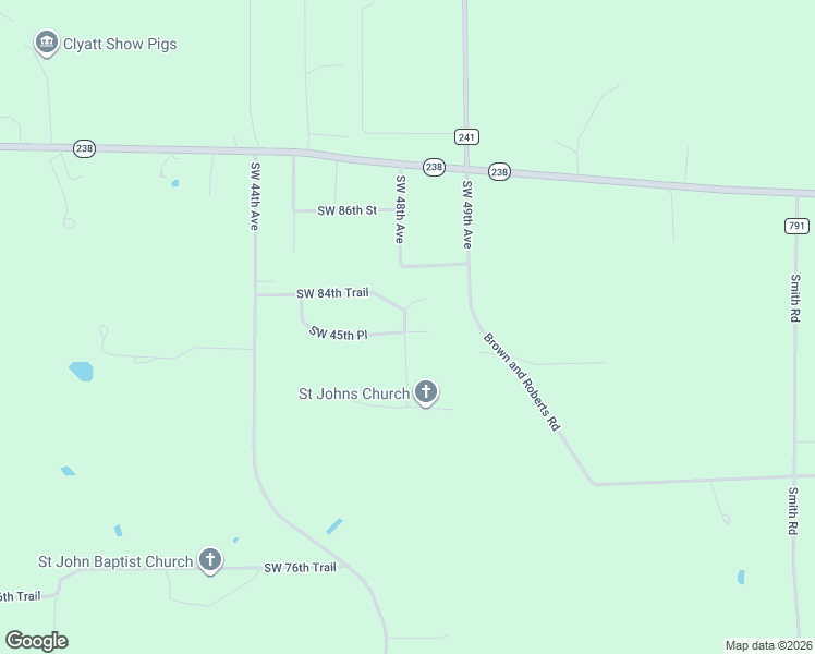map of restaurants, bars, coffee shops, grocery stores, and more near 8293 Southwest 48th Lane in Lake Butler