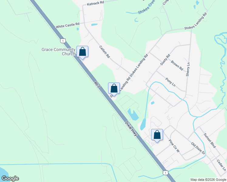 map of restaurants, bars, coffee shops, grocery stores, and more near 120 Stokes Landing Road in St. Augustine