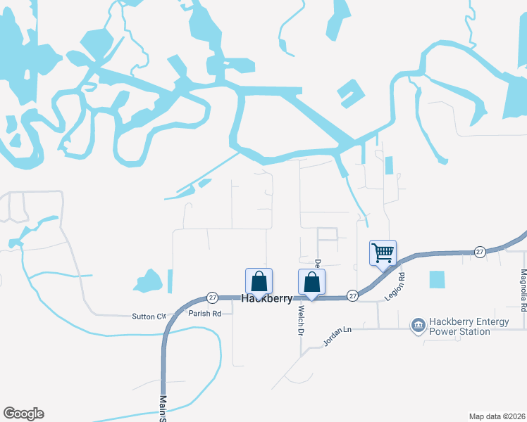 map of restaurants, bars, coffee shops, grocery stores, and more near 251 Portie Drive in Hackberry