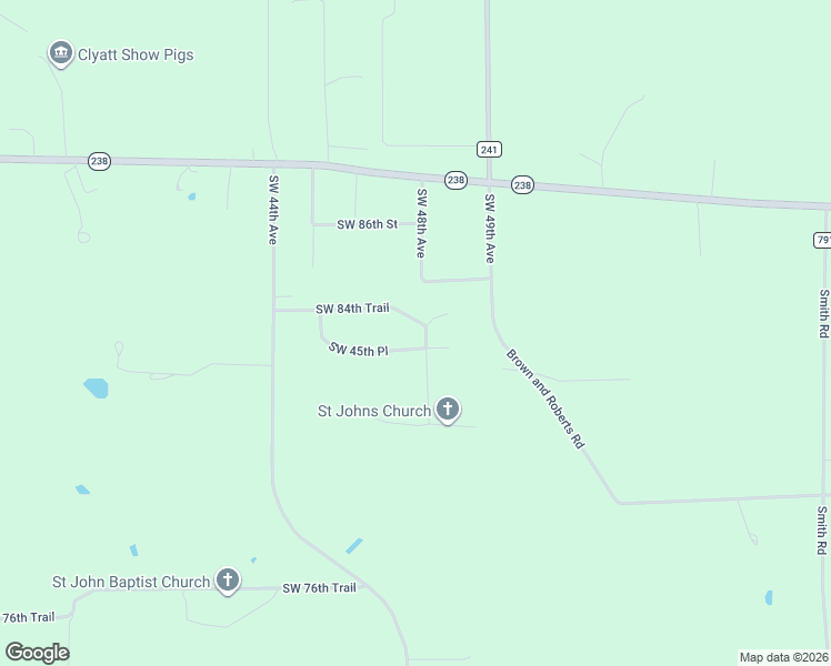 map of restaurants, bars, coffee shops, grocery stores, and more near 8293 Southwest 48th Lane in Lake Butler