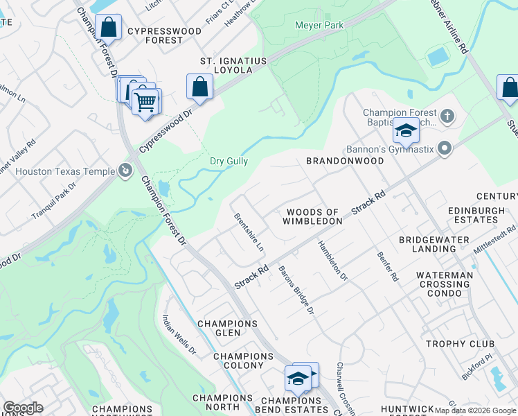 map of restaurants, bars, coffee shops, grocery stores, and more near 5315 Mindy Park Court in Houston