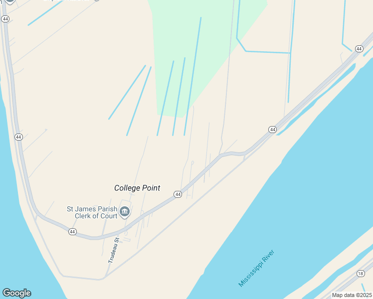 map of restaurants, bars, coffee shops, grocery stores, and more near 5604 Louisiana 44 in Convent