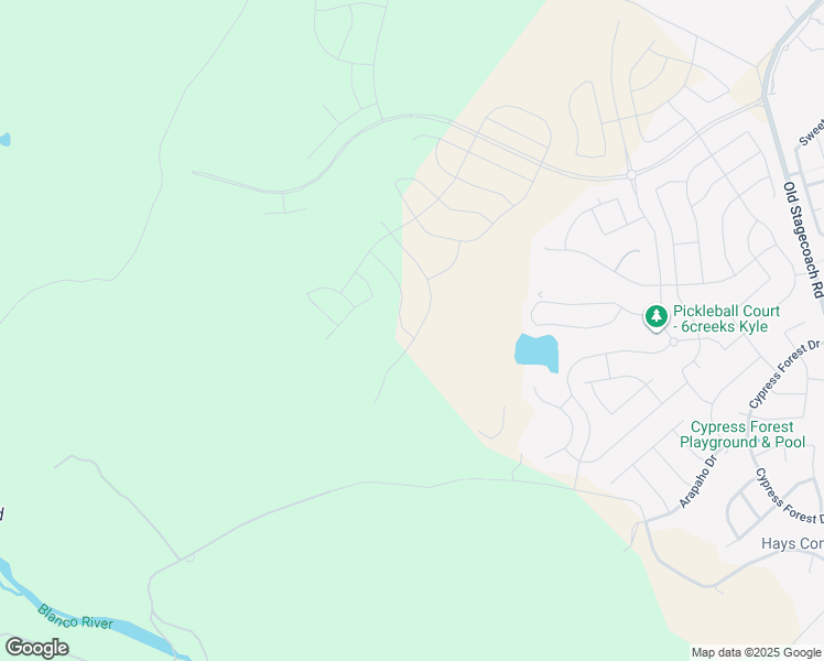 map of restaurants, bars, coffee shops, grocery stores, and more near Cypress Road in Kyle