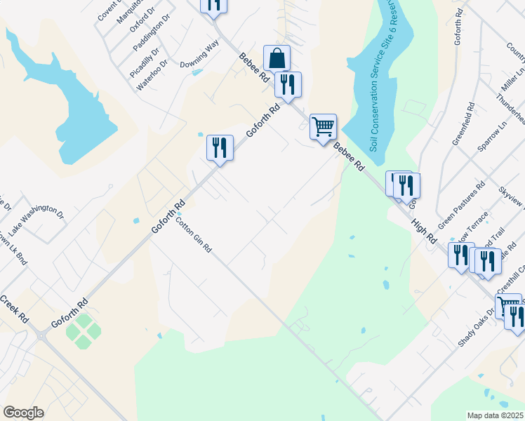 map of restaurants, bars, coffee shops, grocery stores, and more near 381 Destiny Drive in Kyle