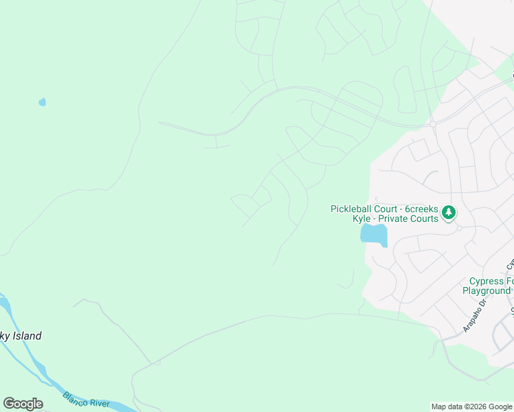 map of restaurants, bars, coffee shops, grocery stores, and more near 13 Cypress Road in Kyle