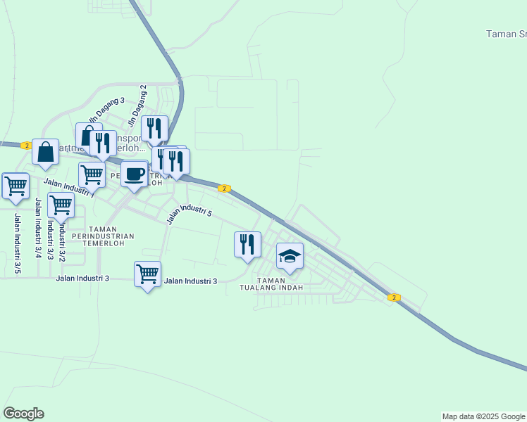 map of restaurants, bars, coffee shops, grocery stores, and more near 11 Jalan Desa 6/9 in Rawang