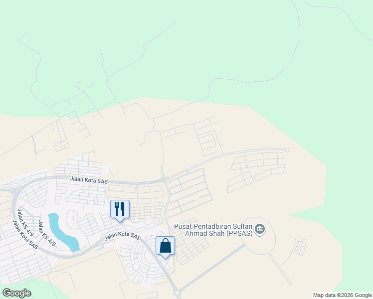 map of restaurants, bars, coffee shops, grocery stores, and more near in Kuantan