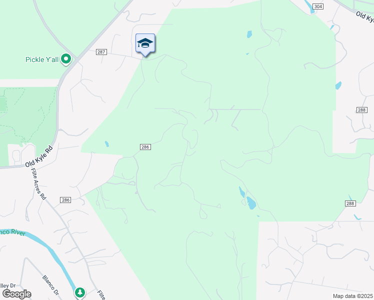 map of restaurants, bars, coffee shops, grocery stores, and more near 960 Buttercup Lane in Wimberley