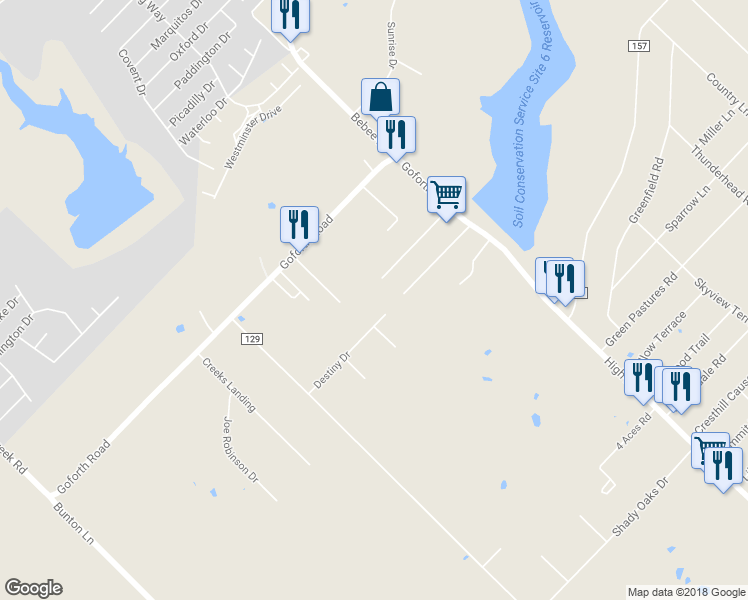 map of restaurants, bars, coffee shops, grocery stores, and more near 381 Destiny Drive in Kyle