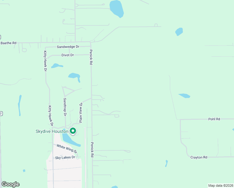 map of restaurants, bars, coffee shops, grocery stores, and more near 15610 Penick Road in Waller