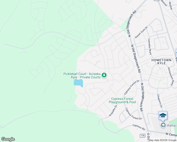 map of restaurants, bars, coffee shops, grocery stores, and more near 284 Kimble Creek Loop in Kyle