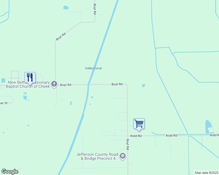 map of restaurants, bars, coffee shops, grocery stores, and more near 6852 Boyt Road in Beaumont