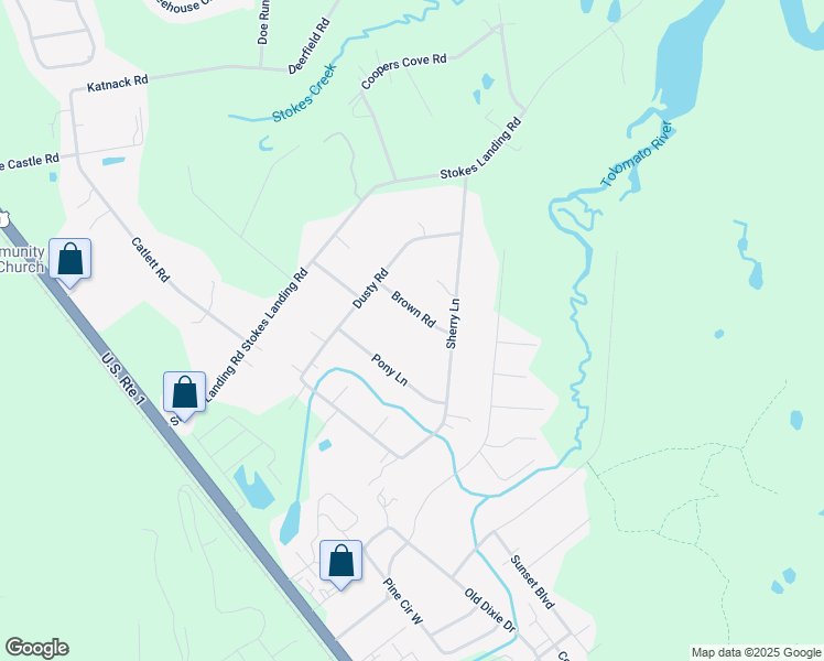 map of restaurants, bars, coffee shops, grocery stores, and more near 6636 Pony Lane in St. Augustine