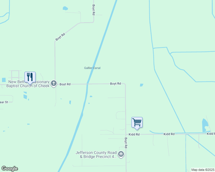 map of restaurants, bars, coffee shops, grocery stores, and more near 6852 Boyt Road in Beaumont