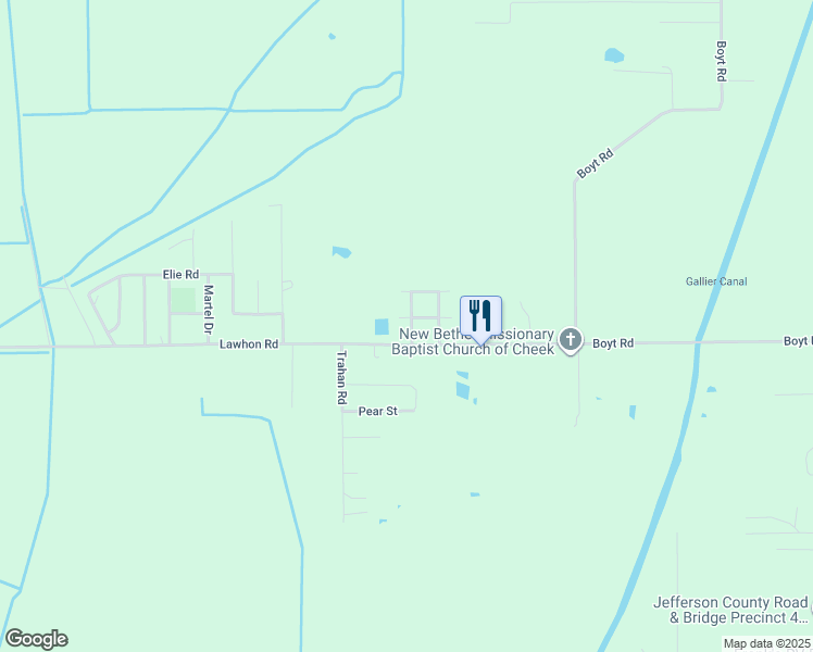 map of restaurants, bars, coffee shops, grocery stores, and more near 5880 Amos Ln in Beaumont