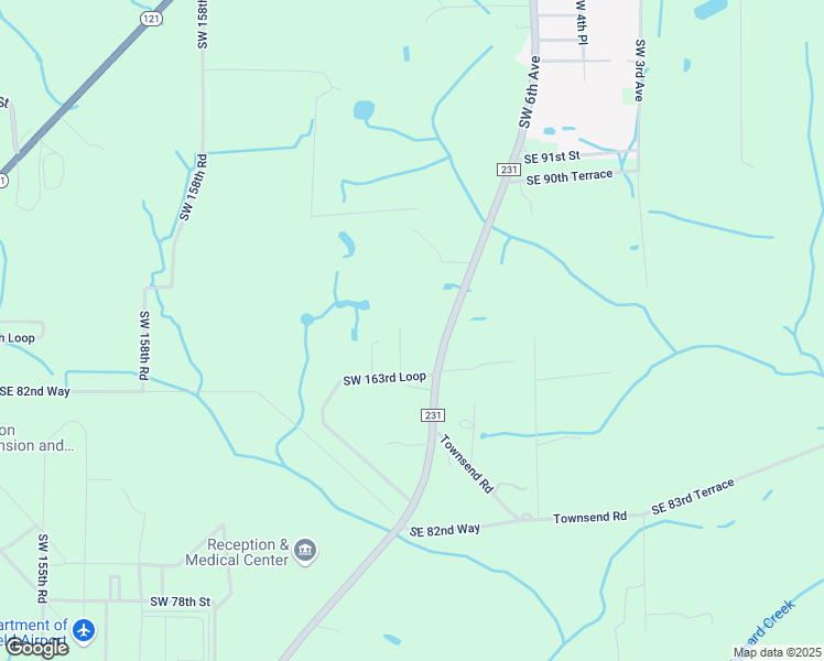 map of restaurants, bars, coffee shops, grocery stores, and more near 8711 County Road 231 in Lake Butler