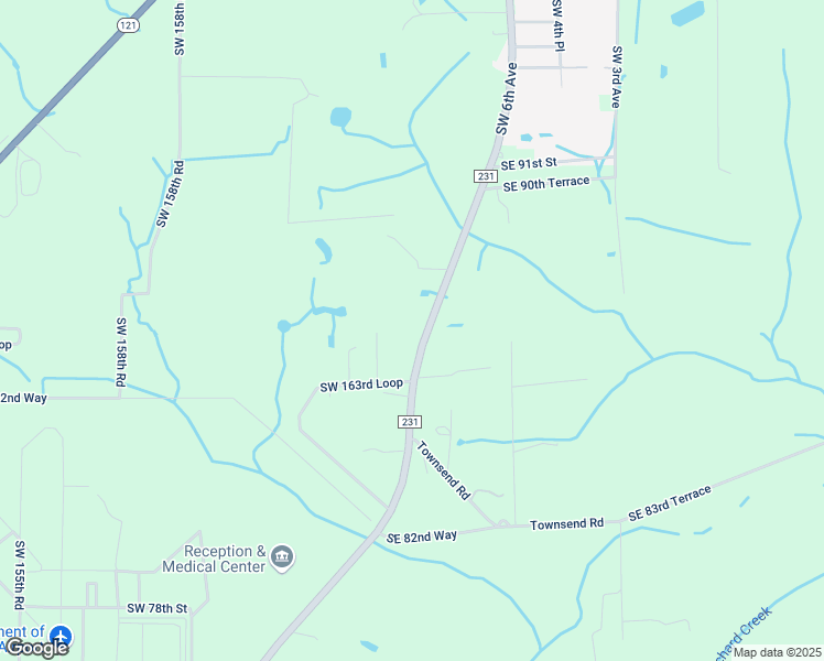 map of restaurants, bars, coffee shops, grocery stores, and more near 8711 County Road 231 in Lake Butler