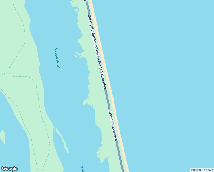map of restaurants, bars, coffee shops, grocery stores, and more near 2895 South Ponte Vedra Boulevard in Ponte Vedra Beach